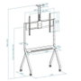 Tooq iStar Soporte de Suelo con Ruedas para Pantallas 55-100 Pulgadas, Negro